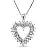 0.07 Carat Diamond Heart Necklace In Sterling Silver, 18 Inches Image-1