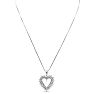 0.07 Carat Diamond Heart Necklace In Sterling Silver, 18 Inches Image-4