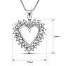 0.07 Carat Diamond Heart Necklace In Sterling Silver, 18 Inches Image-5