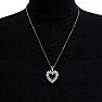 0.07 Carat Diamond Heart Necklace In Sterling Silver, 18 Inches Image-6