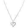 1/4 Carat Diamond Heart Necklace In Sterling Silver, 18 Inches Image-4