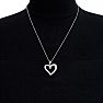 1/4 Carat Diamond Heart Necklace In Sterling Silver, 18 Inches Image-6