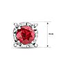 1 Carat Ruby Miracle Stud Earrings In 14 Karat White Gold. Brand New And Super-Hot! Image-5