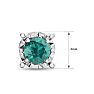1 Carat Emerald Miracle Stud Earrings In 14 Karat White Gold. Brand New And Super-Hot! Image-5