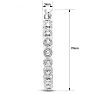 1/4 Carat Diamond Halo Look Hoop Earrings, 3/4 Inch.  So Beautiful And Brand New! Image-5