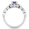 Amethyst Ring: 1 Carat Amethyst and Diamond Ring Image-3