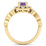 Amethyst Ring: 1 Carat Amethyst and Diamond Ring Image-3