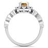 Citrine Ring: 1 Carat Citrine and Diamond Ring Image-3
