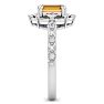 Citrine Ring: 1 Carat Citrine and Diamond Ring Image-4