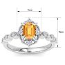 Citrine Ring: 1 Carat Citrine and Diamond Ring Image-5