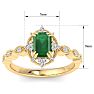 Emerald Ring: 1 Carat Emerald and Diamond Ring Image-5