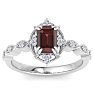 Garnet Ring: 2 Carat Garnet and Diamond Ring Image-1