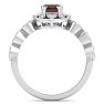 Garnet Ring: 2 Carat Garnet and Diamond Ring Image-3