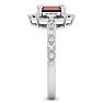 Garnet Ring: 2 Carat Garnet and Diamond Ring Image-4