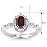 Garnet Ring: 2 Carat Garnet and Diamond Ring Image-5