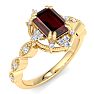 Garnet Ring: 2 Carat Garnet and Diamond Ring Image-2