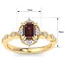 Garnet Ring: 2 Carat Garnet and Diamond Ring Image-5