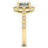 1 Carat Octagon Shape Mystic Topaz Ring With Diamond Halo In 14 Karat Yellow Gold Image-4