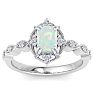 Opal Ring: 1 Carat Opal and Diamond Ring