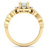 Opal Ring: 1 Carat Opal and Diamond Ring Image-3