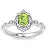 Peridot Ring: 2 Carat Peridot and Diamond Ring Image-1