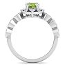 Peridot Ring: 2 Carat Peridot and Diamond Ring Image-3