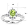 Peridot Ring: 2 Carat Peridot and Diamond Ring Image-5