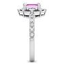 Pink Topaz Ring: 2 Carat Pink Topaz and Diamond Ring Image-4