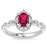 Ruby Ring: 2 Carat Ruby and Diamond Ring Image-1