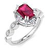 Ruby Ring: 2 Carat Ruby and Diamond Ring Image-2