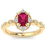 Ruby Ring: 2 Carat Ruby and Diamond Ring Image-1