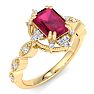 Ruby Ring: 2 Carat Ruby and Diamond Ring Image-2