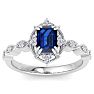 Sapphire Ring: 2 Carat Sapphire and Diamond Ring Image-1