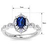 Sapphire Ring: 2 Carat Sapphire and Diamond Ring Image-5