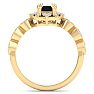 1 Carat Octagon Shape Black Diamond Engagement Ring In 14K Yellow Gold Image-3