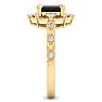 1 Carat Octagon Shape Black Diamond Engagement Ring In 14K Yellow Gold Image-4