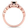 1 Carat Octagon Shape Black Diamond Engagement Ring In 14K Rose Gold Image-3