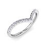 1/3 Carat Moissanite Band 14K White Gold Image-2