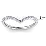 1/3 Carat Moissanite Band 14K White Gold Image-5