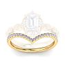 1/3 Carat Moissanite Band 14K Yellow Gold Image-1