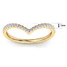 1/3 Carat Moissanite Band 14K Yellow Gold Image-5