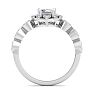 1 Carat Octagon Shape Moissanite Engagement Ring In 14K White Gold Image-3