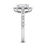 1 Carat Octagon Shape Moissanite Engagement Ring In 14K White Gold Image-4
