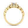 1 Carat Octagon Shape Moissanite Engagement Ring In 14K Yellow Gold Image-3