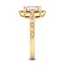 1 Carat Octagon Shape Moissanite Engagement Ring In 14K Yellow Gold Image-4
