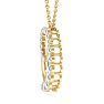 1 Carat Diamond Double Circle Necklace In 14 Karat Yellow Gold, 18 Inches Image-3