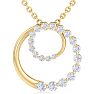 2 Carat Diamond Circle Necklace In 14 Karat Yellow Gold, 18 Inches Image-1