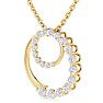 2 Carat Diamond Circle Necklace In 14 Karat Yellow Gold, 18 Inches Image-2