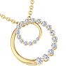 2 Carat Diamond Circle Necklace In 14 Karat Yellow Gold, 18 Inches Image-4