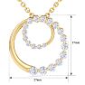 2 Carat Diamond Circle Necklace In 14 Karat Yellow Gold, 18 Inches Image-5